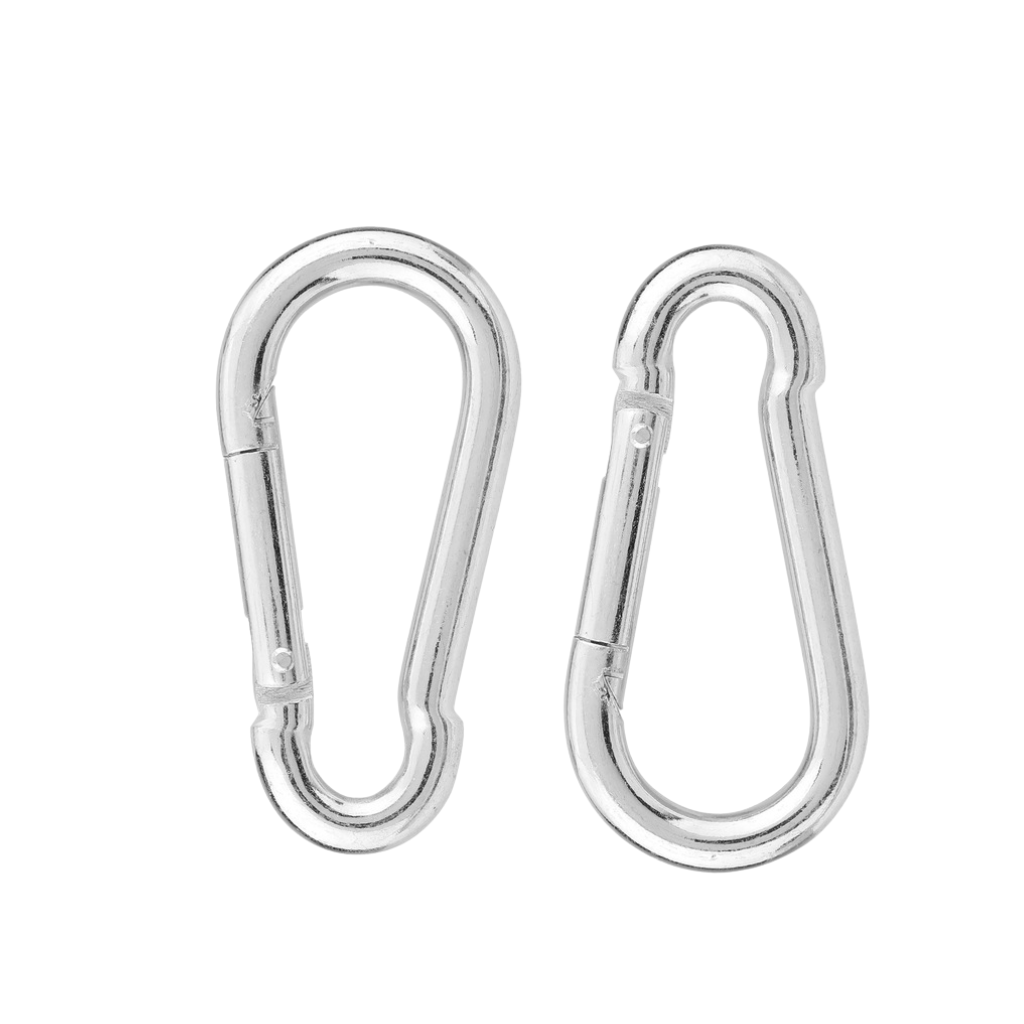 Wadfow 2-Piece 80mm Carbon Steel Utility Carabiner - WQL2K04