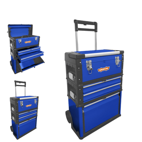 Supply Master Wadfow 3-Piece Modular Trolley Toolbox with Drawers - WTB6A72