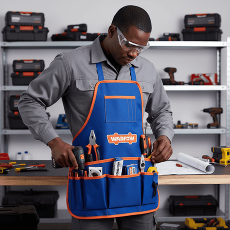 Supply Master Wadfow 600D Oxford Polyester Tool Apron with Multiple Compartments - WTG6102