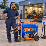 Wadfow 8.5kW Gasoline Generator with Electric + Recoil Start & 25L Fuel Tank - WGEAA106