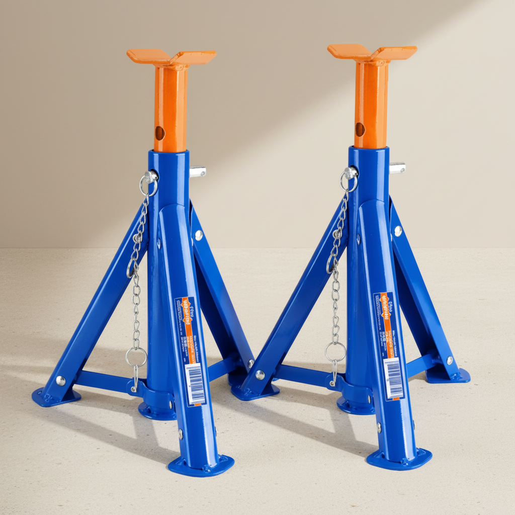 Wadfow Adjustable Steel Jack Stand Set | 2 Ton & 3 Ton