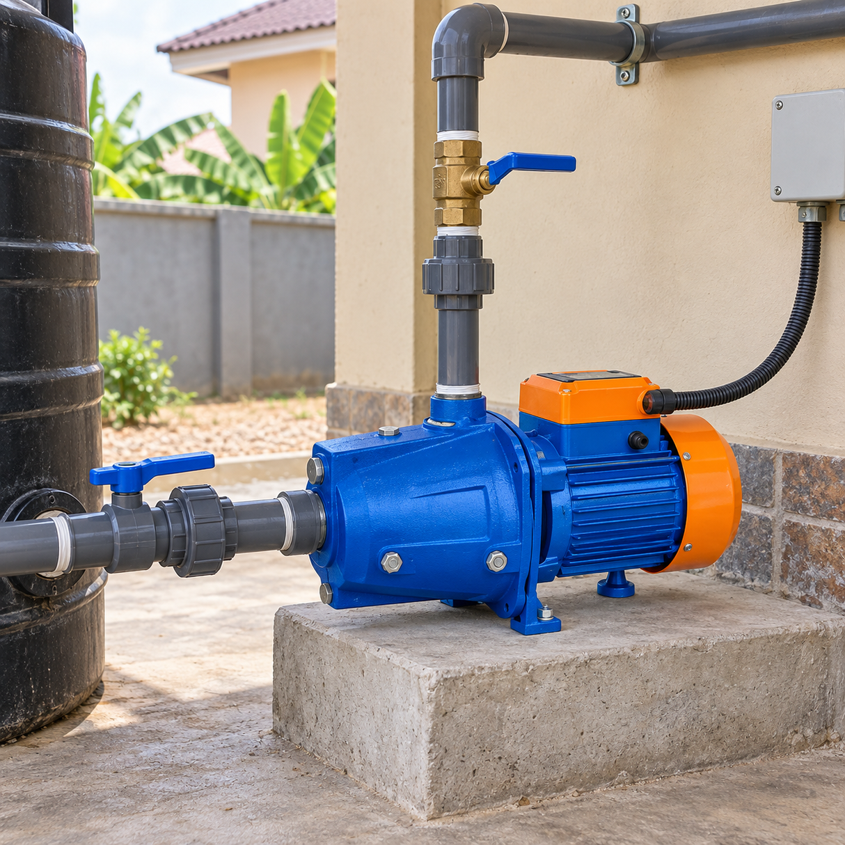 Wadfow Self-Priming Jet Water Pump with Copper-Wound Motor | 1.5HP & 2HP