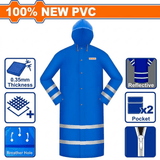 Supply Master Wadfow Size L Reflective Waterproof PVC Raincoat - WRC400L