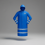 Supply Master Wadfow Size L Reflective Waterproof PVC Raincoat - WRC400L