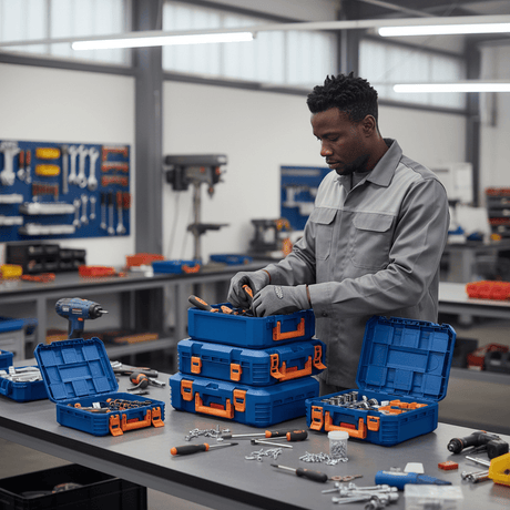 Supply Master Wadfow Stackable PP Plastic Toolbox WTB Series | 16" & 19"