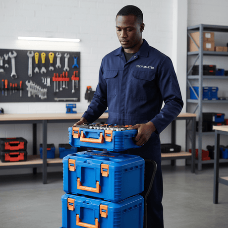 Supply Master Wadfow Stackable PP Plastic Toolbox WTB Series | 16" & 19"