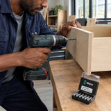 Joiner uses a Wera PZ2 bit in a cordless driver to fasten a custom plywood drawer