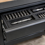 Wera extended PH2 screwdriver bit stored in an organised professional maintenance tool drawer