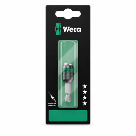 Wera Rapidaptor quick-release universal bit holder in branded retail blister packaging on a white background