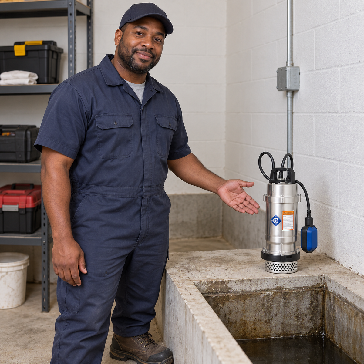Comet 1HP Submersible Clean-Water Pump with Float Switch - QXD10-16-0.75(A)