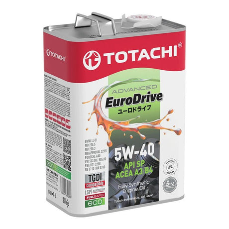 Totachi Engine Oil Eurodrive 5W-40 SP A3/B4 - 1L & 4L Auto Supply Master