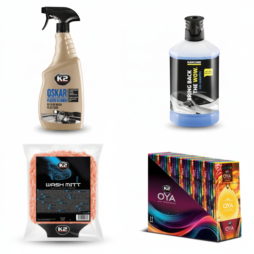 Ultimate Clean Ride Kit - Karcher Car Shampoo, K2 Mitt, Interior Cleaner, Air Freshener