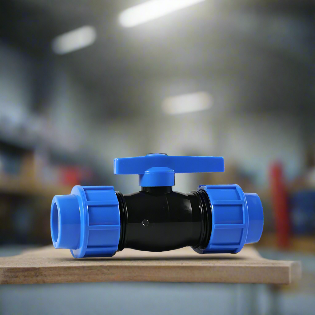 ERA Plastic Double Union Ball Valve 1" & 3/4"