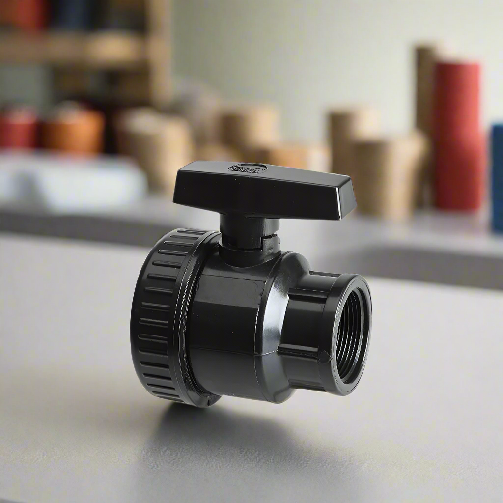 ERA HDPE Double Female Union Ball Valve - 1"& 3/4''
