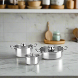 Decakila 6 Pieces Stainless Steel Cookware Set - KMEP049M