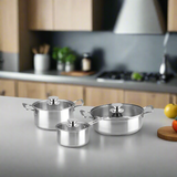 Decakila 6 Pieces Stainless Steel Cookware Set - KMEP049M