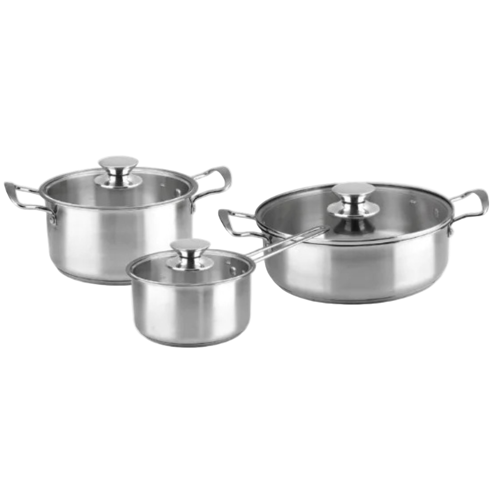 Decakila 6 Pieces Stainless Steel Cookware Set - KMEP049M
