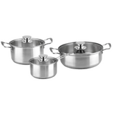 Decakila 6 Pieces Stainless Steel Cookware Set - KMEP049M