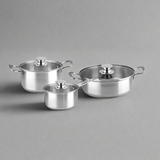 Decakila 6 Pieces Stainless Steel Cookware Set - KMEP049M