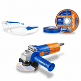 Wadfow Grinding & Cutting Kit with Angle Grinder, Metal Cutting Disc & Safety Goggles