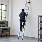 Wadfow 10 Steps Straight Aluminium Ladder with 2.865m Extended Height & 150kg Max Load - WLD6H10