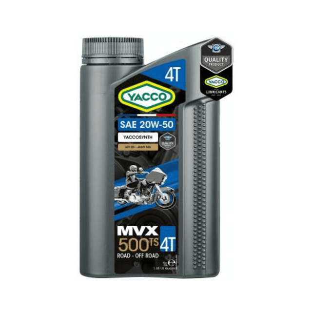 Yacco Synthetic 4-stroke Motorcycle Engine Oil 1L - MVX 500 TS 4T SAE 20W50 Auto Supply Master