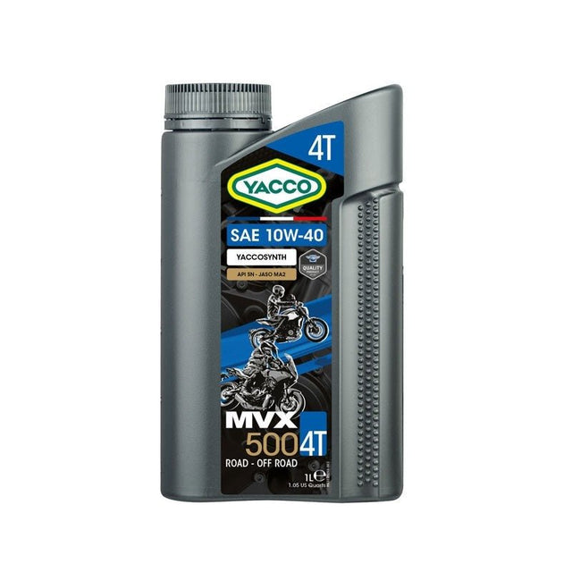 Yacco Synthetic Motorcycle Engine Oil 1L - MVX 500 4T SAE 10W40 Auto Supply Master