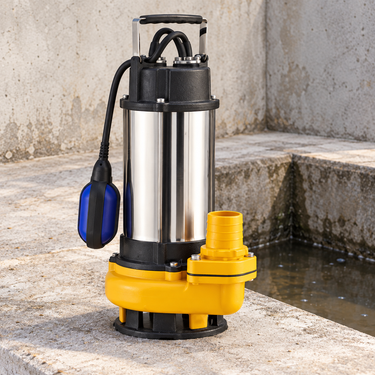 Comet 1HP Single-Phase Sewage Pump with Float Switch and Semi-Open Impeller - WSD20-15-0.75E(A)