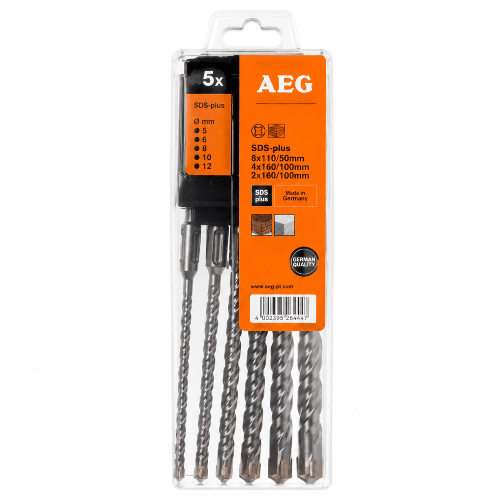 AEG Drill Bits AEG 10-Piece SDS-Plus Drill Bit Set - 6X160-10P