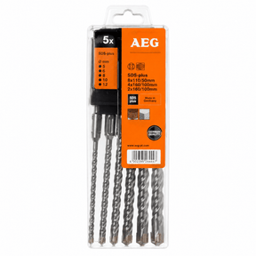 AEG Drill Bits AEG 10-Piece SDS-Plus Drill Bit Set - 6X160-10P