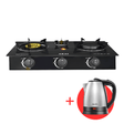 Akai Kitchen Appliances Akai Infrared 3 Burner Table Top Gas Cooker - GC033A-8536 | BF