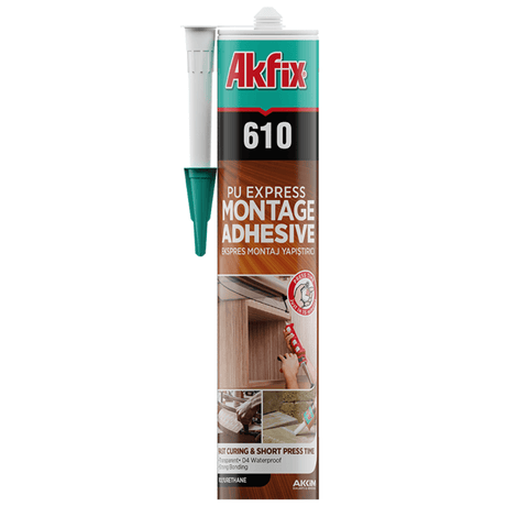 Akfix Adhesive & Glue Akfix PU Montage Adhesive No Nail Transparent 310ml - PU610