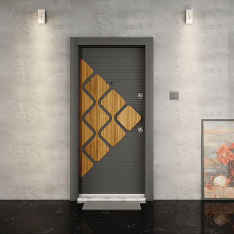 Al Hakayum Enterprise Security Doors Turkish Luxury PVC Exterior Security Door - CK-7