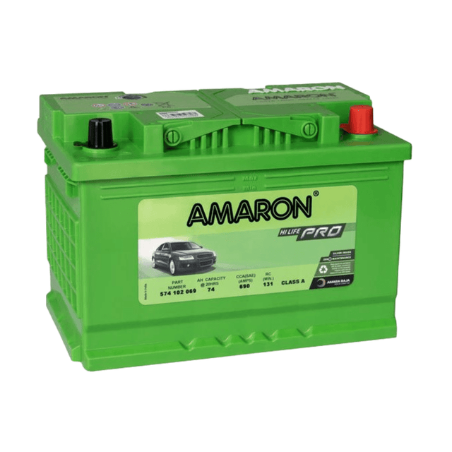 Amaron Automotive Batteries Amaron 15 Plate Hi-Life Pro Car Battery 74AH - DIN74 / 574102069