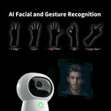 Aqara Smart Home Aqara 2K Security Indoor Camera Hub G3, AI Facial and Gesture Recognition, Infrared Remote Control, 360° Viewing Angle via Pan and Tilt