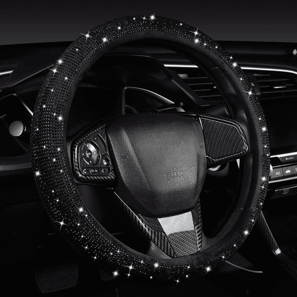 Auto Supply Master Covers & Accessories Sparkly Diamond Universal Car Steering Wheel Cover | BF