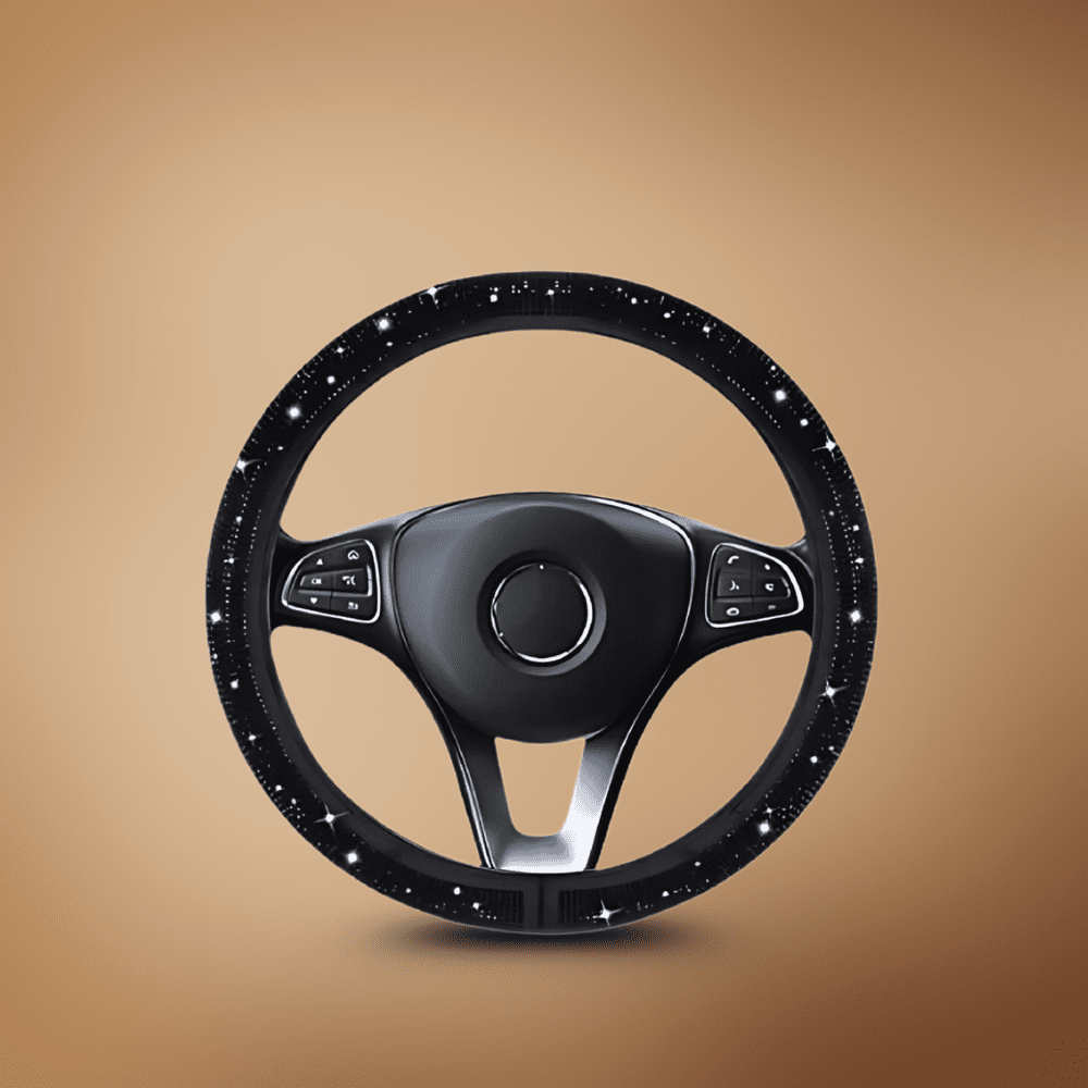 Auto Supply Master Covers & Accessories Sparkly Diamond Universal Car Steering Wheel Cover | BF