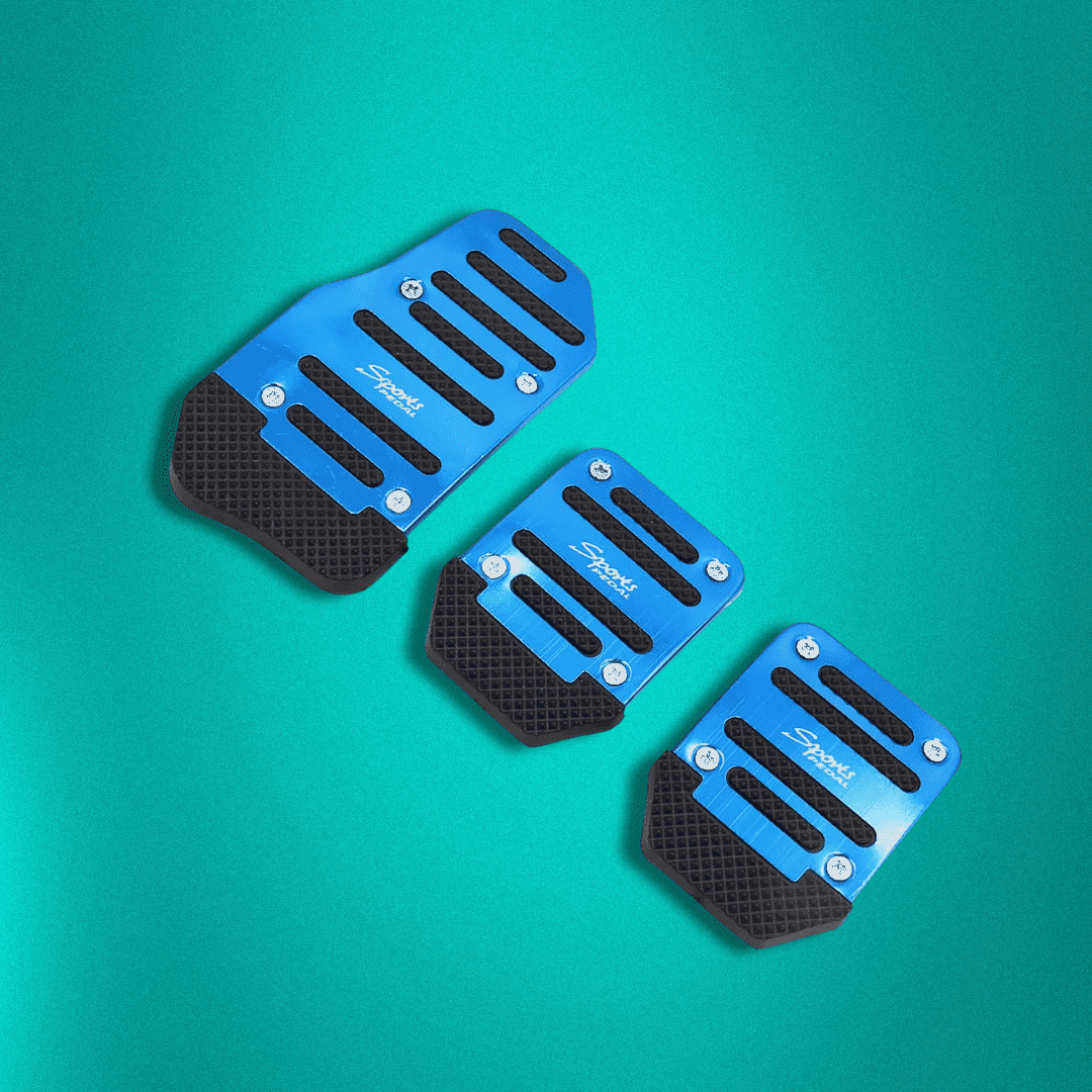 Auto Supply Master Interior Trim & Ornaments Universal Decorative Non-slip Automatic Accelerator And Brake Pedal Cover - Silver | BF