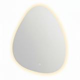 Irregular Wall Mount Touch Screen LED Vanity Mirror 50x70cm