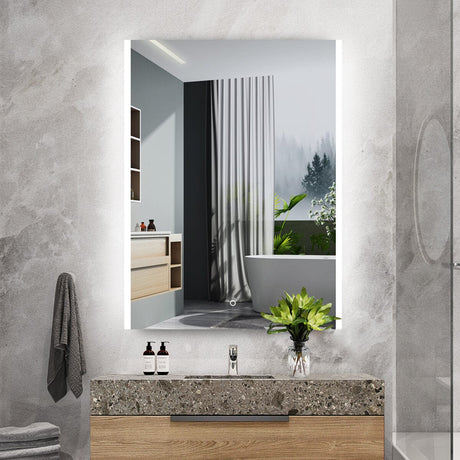 Bathroom Vanity Shower Caddy & Mirror Rectangular Bathroom Mirror 600 x 800mm - 10001