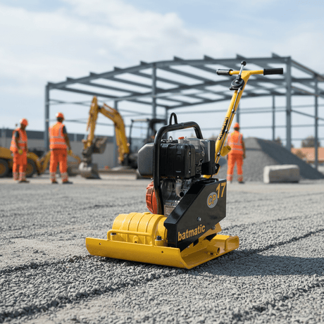 Batmatic Construction Equipment Batmatic 170kg Heavy-Duty Forward Plate Compactor with Kohler/Lombardini 15LD225 4.7HP Diesel Engine & 550mm Plate - CPDL17