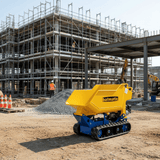 Batmatic Construction Equipment Batmatic 600kg Capacity Hydraulic Tracked Mini Dumper with Honda GX200 5.5HP Petrol Engine & Manual Start - PR600