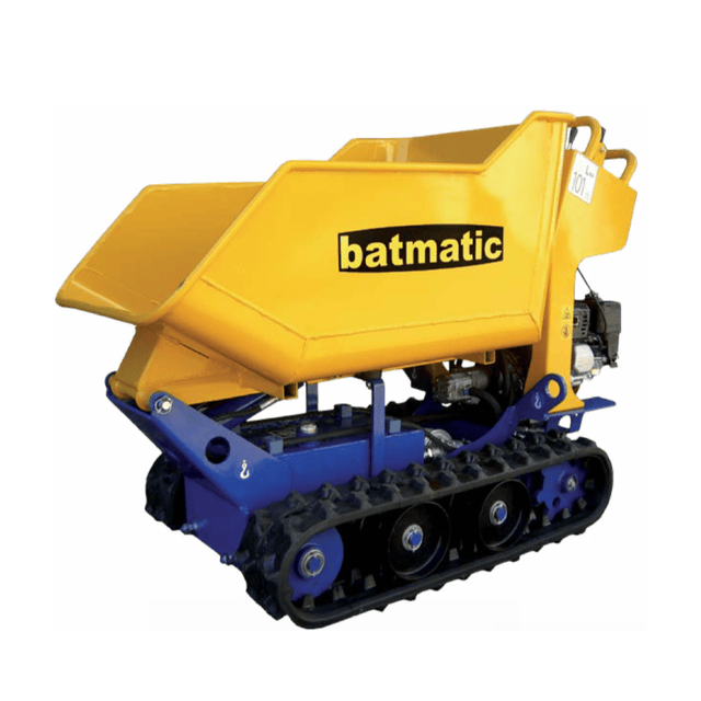 Batmatic Construction Equipment Batmatic 600kg Capacity Hydraulic Tracked Mini Dumper with Honda GX200 5.5HP Petrol Engine & Manual Start - PR600