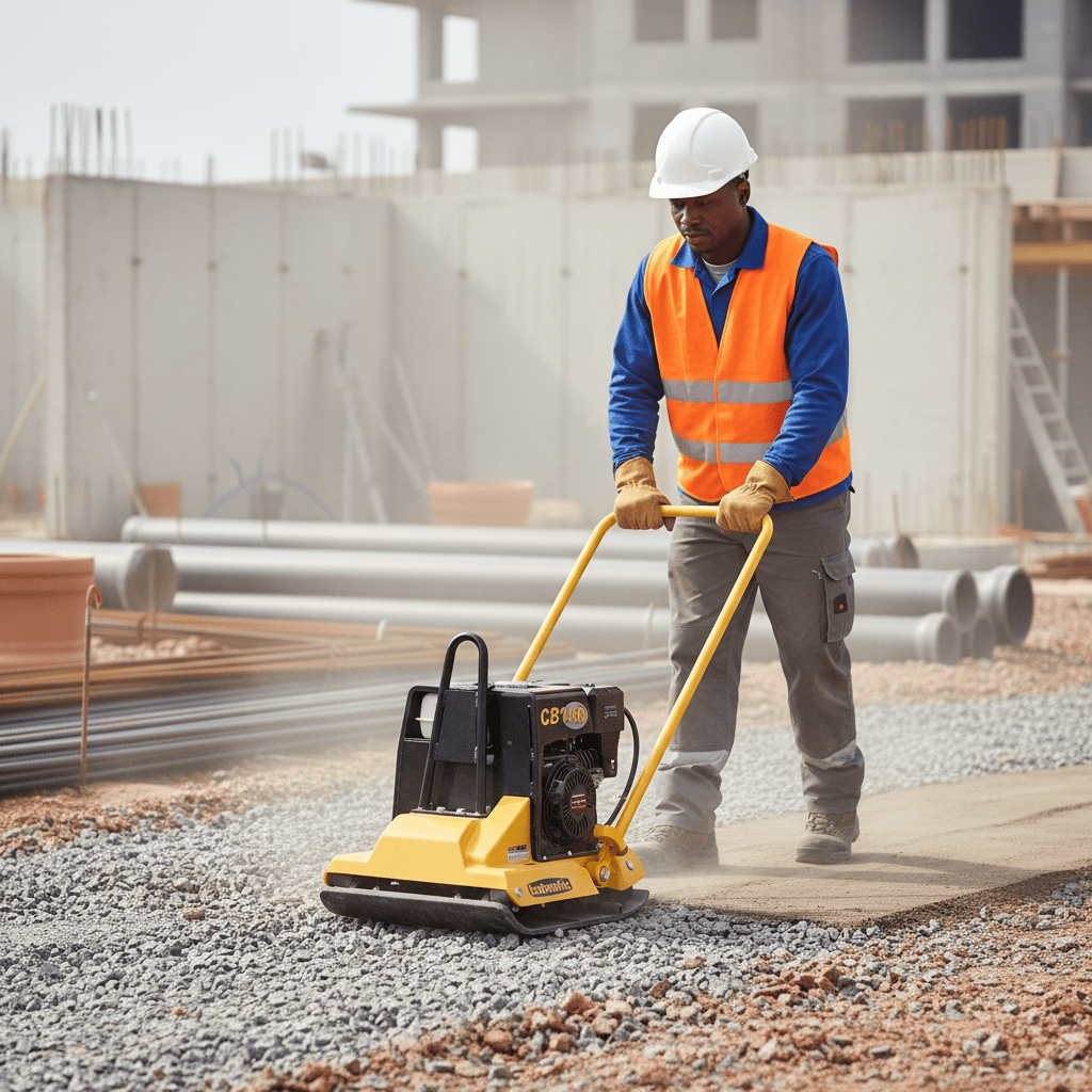 Batmatic Construction Equipment Batmatic 95kg Forward Plate Compactor 16kN with Honda GX160 4.8HP Gasoline Engine & 500mm Plate - CBH1450