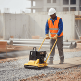Batmatic Construction Equipment Batmatic 95kg Forward Plate Compactor 16kN with Honda GX160 4.8HP Gasoline Engine & 500mm Plate - CBH1450
