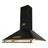 Black-and-brass cooker hood on a white background