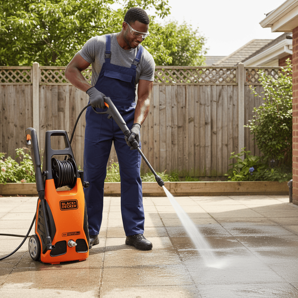 Black & Decker Pressure Washer Black & Decker 130 Bar Electric Pressure Washer 1700W with Rotary Cleaning Brush - PW1700SPM