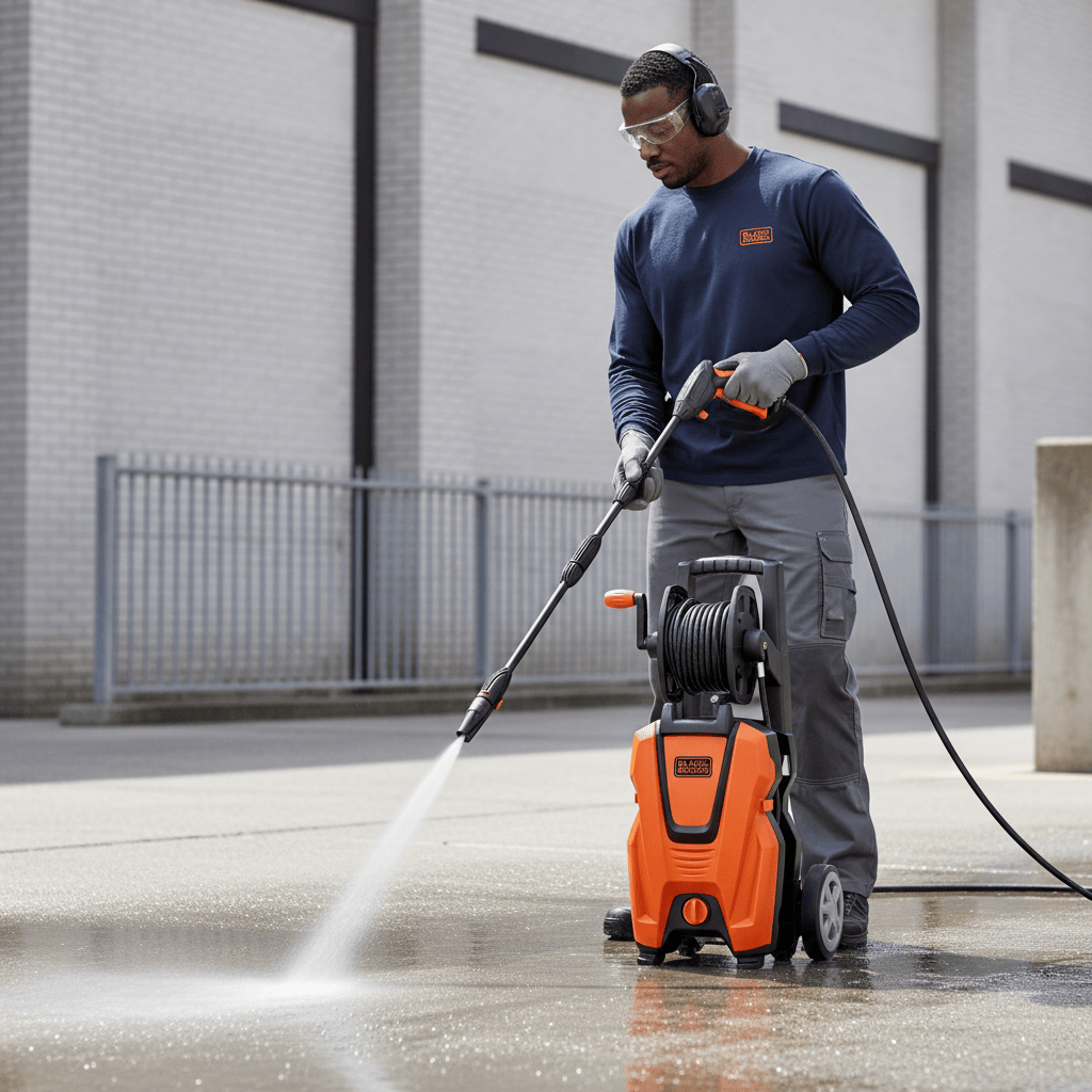 Black & Decker Pressure Washer Black & Decker 135 Bar Electric Pressure Washer 1800W with Patio Brush - PW1800WSR