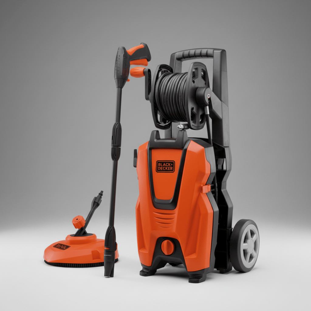 Black & Decker Pressure Washer Black & Decker 135 Bar Electric Pressure Washer 1800W with Patio Brush - PW1800WSR