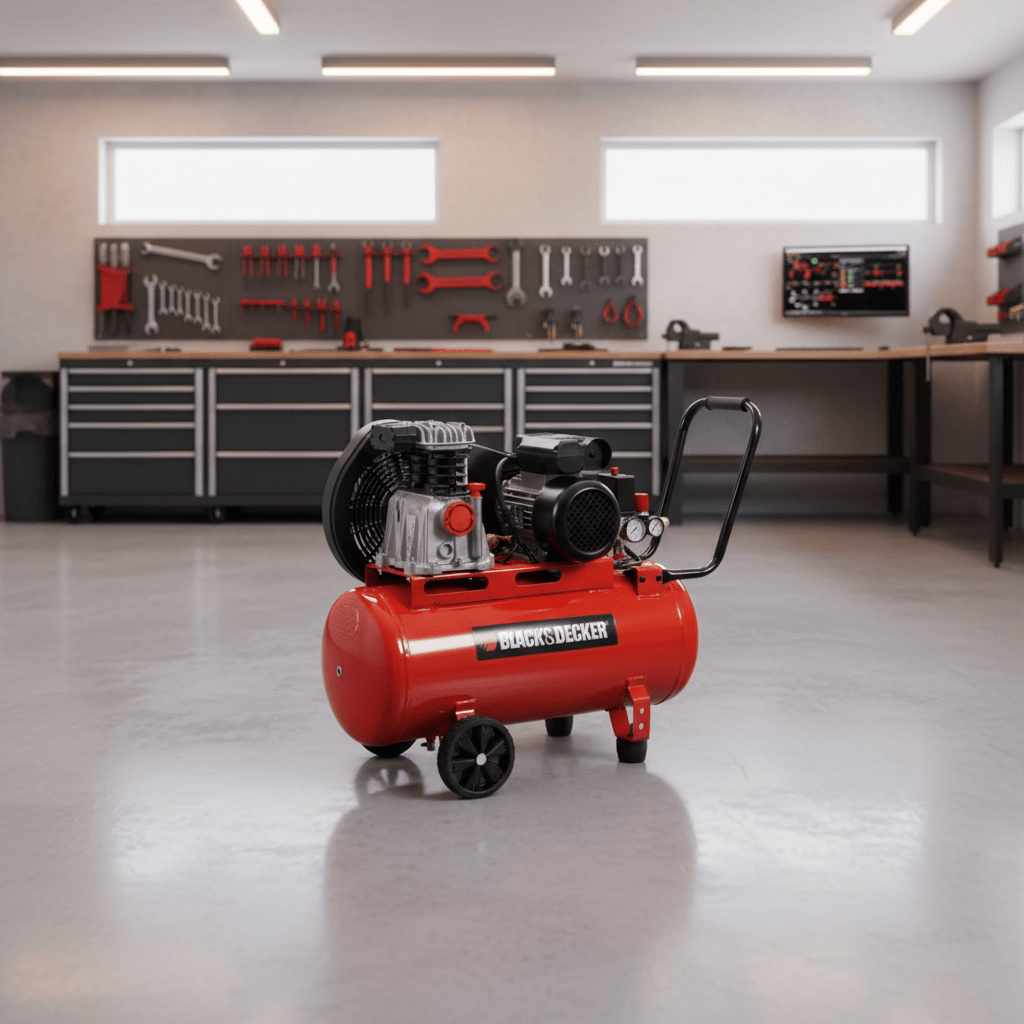 Black & Decker Compressor & Air Tool Accessories Black & Decker 50L Belt-Driven Air Compressor with 2HP Motor, 10 Bar Pressure & 250L/min Air Delivery - CP50/2